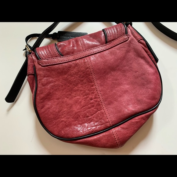 Aqua Madonna red leather crossbody bag - Picture 3 of 12